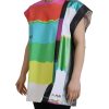 Dolce & Gabbana Sleeveless Blouse with Multicolor TV Print Women – 36 IT