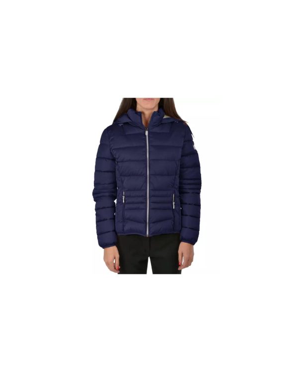 Technical Fabric Drawstring Hooded Womens Jacket – L