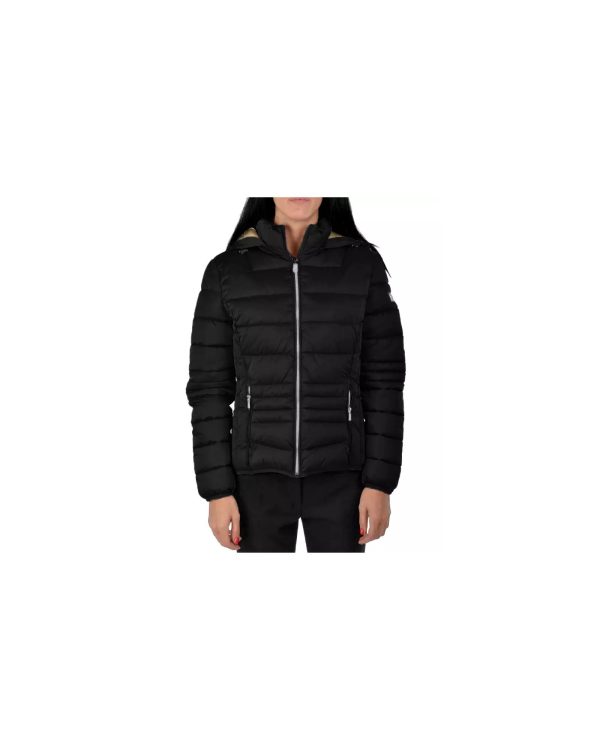 Technical Fabric Drawstring Hooded Womens Jacket – L