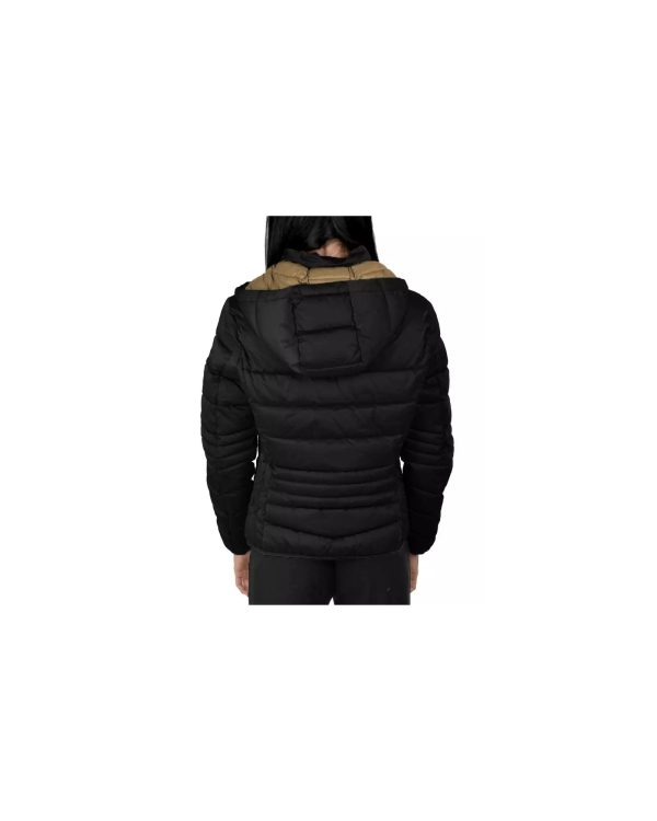 Technical Fabric Drawstring Hooded Womens Jacket – L