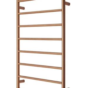 Premium Brushed Rose Gold Towel Rack - 8 Bars, Round Design, AU Standard, 1000x620mm Wide