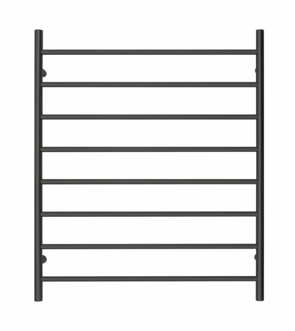 Premium Matte Black Towel Rack – 8 Bars, Round Design, AU Standard, 1000x850mm Wide