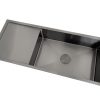 2024 Brushed Gunmetal single long bowl drainer stainless steel 304 kitchen sink