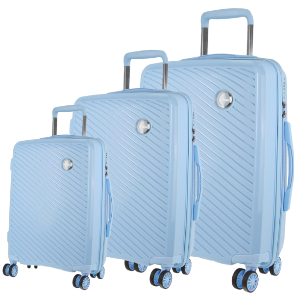 Hardshell 3-Piece Luggage Bag Travel Carry On Suitcase – Blue