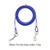 5M Dog Tie Out Cable Leash Lead Tangle Free Outdoor Yard Walking Runing