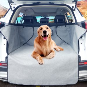 Grey Dog Car Boot Cover SUV Liner Trunk Rear Cargo Hammock Waterproof Protector