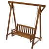 Kid Outdoor Hardwood Garden Swing