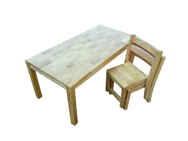 Rubberwood Rectangle Table 120