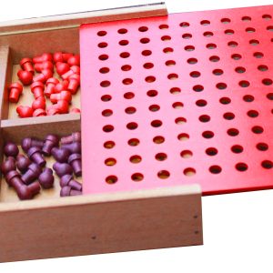 Froebel Gifts J2- Pegs And Lacing Box