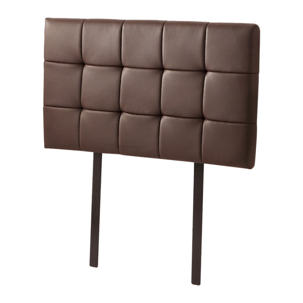 PU Leather Single Bed Deluxe Headboard Bedhead – Brown