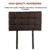 PU Leather Single Bed Deluxe Headboard Bedhead – Brown