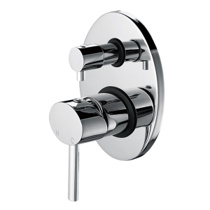 Chrome Bathroom Shower Wall Mixer Diverter w/ WaterMark