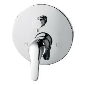 Chrome Bathroom Shower Wall Mixer Diverter w/ WaterMark