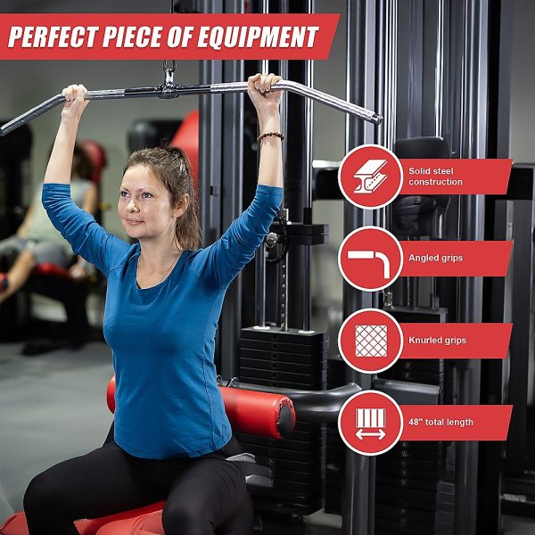 48″ Lat Pulldown Bar Cable Attachment