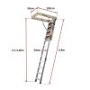 Deluxe Aluminium Attic Loft Ladder – 2700mm to 3050mm