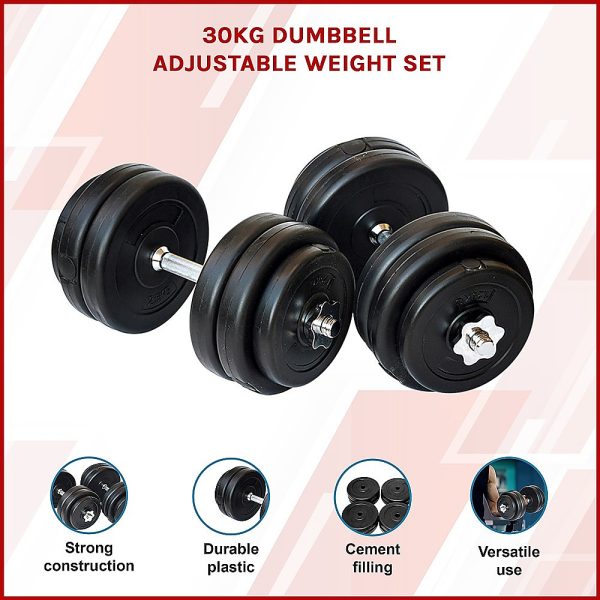 Dumbbell Adjustable Weight Set – 30 KG