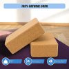 2 x Cork Yoga Block Organic Yoga Prop Accessory Exercise Brick