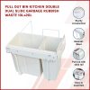 Pull Out Bin Kitchen Double Dual Slide Garbage Rubbish Waste – 10L + 20L