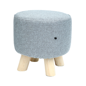 Fabric Ottoman Foot Stool Rest Pouffe Footstool Wood Storage Padded Seat