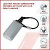 Lock Box Preset Combination Portable Key Safe with 6 in. Cable Lanyard