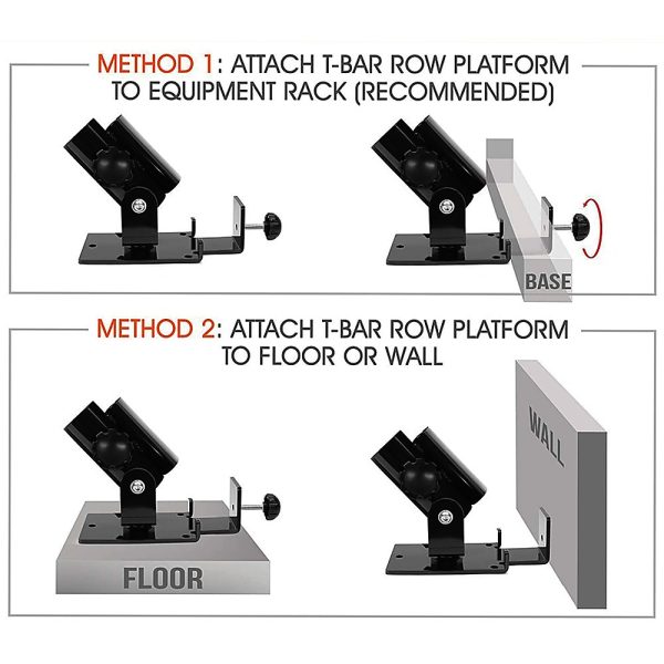 T Bar Row Landmine Platform 360-degree Swivel Fits 1″, 2″ Olympic Bars