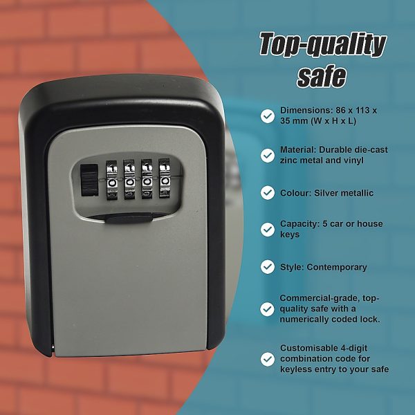 Commercial Grade Lock Wall Mounted Key Safe Storage Lock Box security