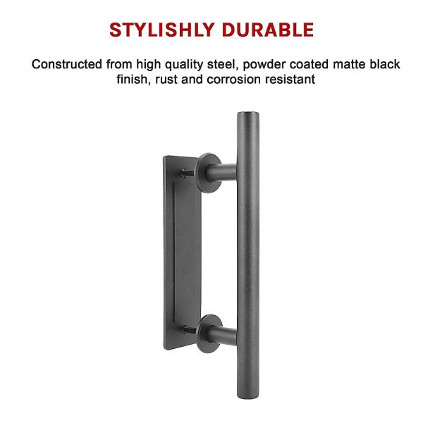 Carbon Steel Door Handle & Flush Pull Wood Door Gate Hardware 12″