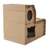 Cat Cardboard House Tree Tower Condo Scratcher Pet Post Pad Mat Furniture