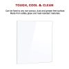 Toughened Glass Kitchen Splashback – 60 x 75 cm, White