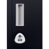 4 Door Locker for Office Gym – Black, 3-Digit Combination Lock