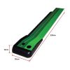 Indoor Practice Putting Green 2.5m Mat Inclined Ball Return Fake Grass 2 Holes