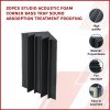 20pcs Studio Acoustic Foam Corner Bass Trap Sound Absorption Treatment Proofing