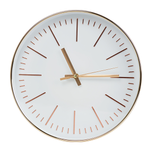 Modern Wall Clock Silent Non-Ticking Quartz Battery Operated Gold