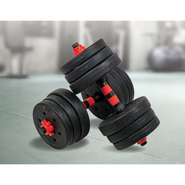 Adjustable Rubber Dumbbell Set Barbell Home GYM Exercise Weights – 20 KG