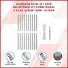 Stainless Steel DIY Rope Balustrade Kit 3.2mm Swage 2 x Lag Screw Term – 10 pack