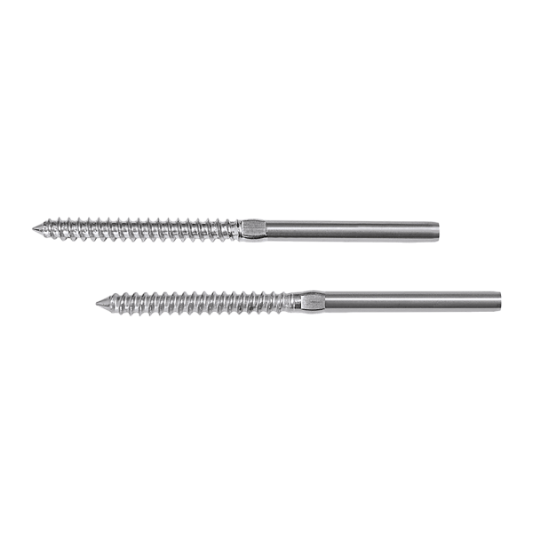 Stainless Steel DIY Rope Balustrade Kit 3.2mm Swage 2 x Lag Screw Term – 10 pack