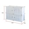 White Cube DIY Shoe Cabinet Rack Storage Portable Stackable Organiser Stand. – 85 x 32 x 65 cm