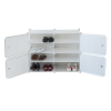 White Cube DIY Shoe Cabinet Rack Storage Portable Stackable Organiser Stand. – 85 x 32 x 65 cm