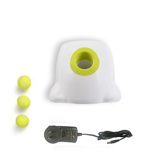 Dog Ball Launcher Thrower Automatic Tennis Fetch Throwing Machine 3 Balls