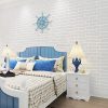 White Brick Wallpaper Vinyl Vintage