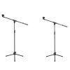 Stage Stands Tripod Mic Stand with Boom 2-Pack