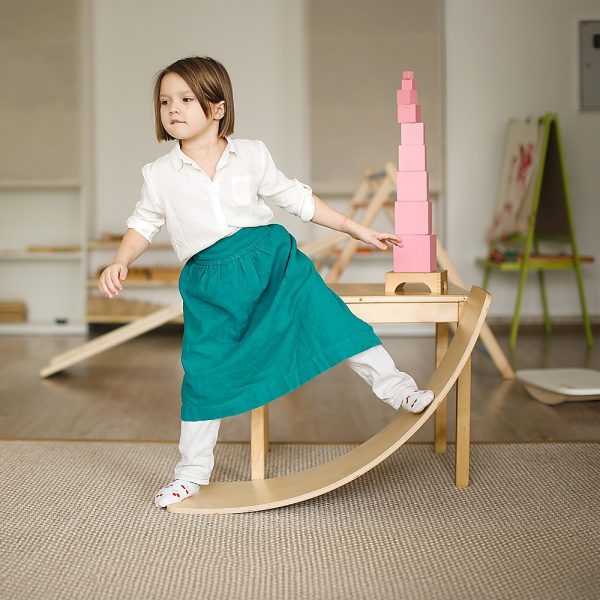 Wooden Wobble Balance Board for Kids Toddlers Adults