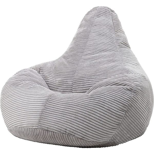 Jumbo Cord Beanbag Chair Cover Unfilled Large Bean Bag – Grey