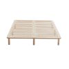 Platform Bed Base Frame Wooden Natural Pinewood – DOUBLE