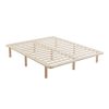 Platform Bed Base Frame Wooden Natural Pinewood – DOUBLE