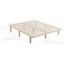 Platform Bed Base Frame Wooden Natural Pinewood – DOUBLE