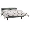 Fabric Sofa Bed with Cup Holder 3 Seater Lounge Couch – Light Grey