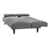 Fabric Sofa Bed with Cup Holder 3 Seater Lounge Couch – Light Grey