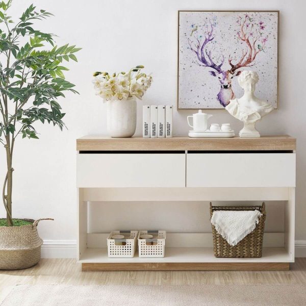 Coastal White Oak Hallway Table