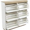 Aiden Coastal White Oak Large Shoe Cabinet